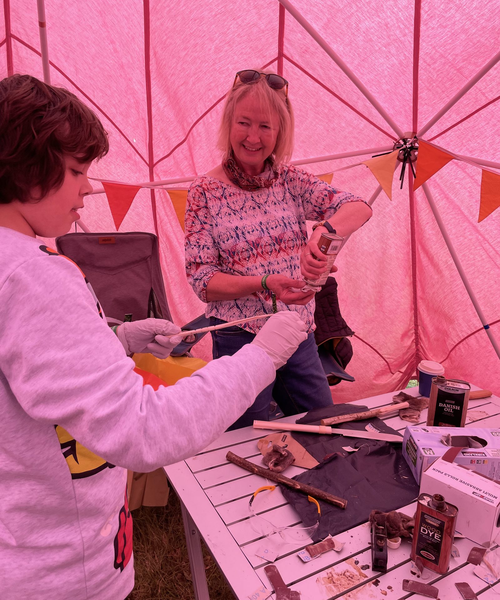 Workshop activity at the Treedesic Village